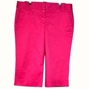 J. Crew Chino Stretch Favorite Fit Pink Low Rise Cropped Capri Pants Size 12